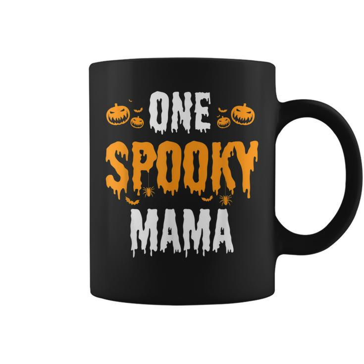 One Spooky Mama Mother Matching Family Halloween  Coffee Mug