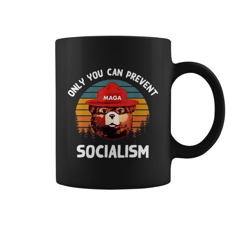 Only You Can Prevent Socialism Maga Bear Republican Tshirt Coffee Mug