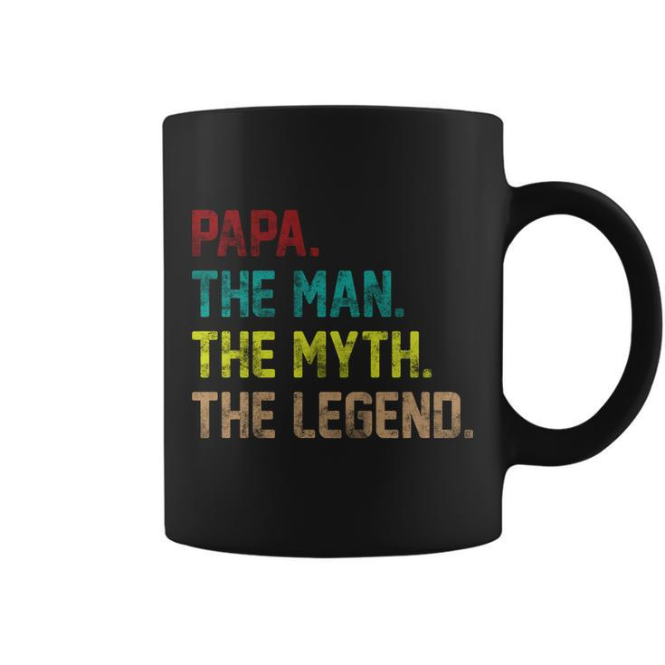 Papa The Man The Myth The Legend Vintage Tshirt Coffee Mug