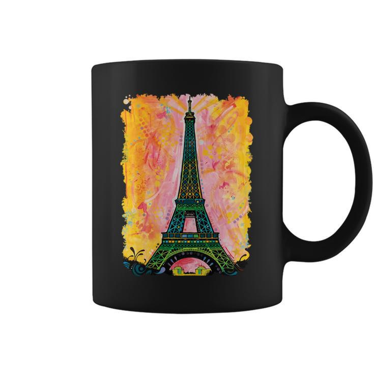 Paris France Colorful Eiffel Tower Coffee Mug