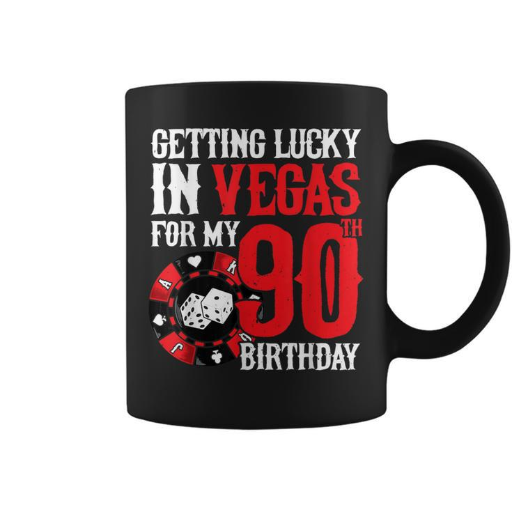 Party In Vegas - Getting Lucky In Las Vegas - 90Th Birthday  Coffee Mug