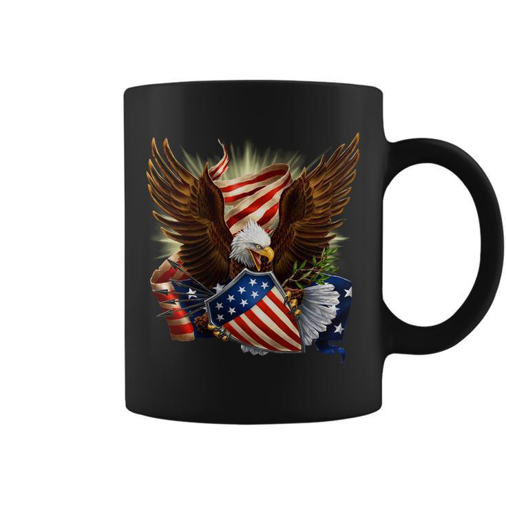 Patriot Eagle American Shield Tshirt Coffee Mug