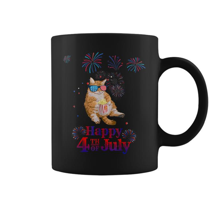 Patriotic Cat  Happy 4Th Of July  Coffee Mug
