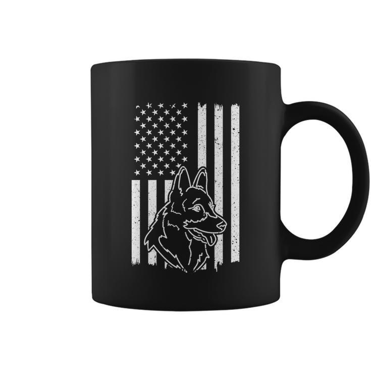Patriotic German Shepherd American Flag Dog Lover Cute Gift Coffee Mug