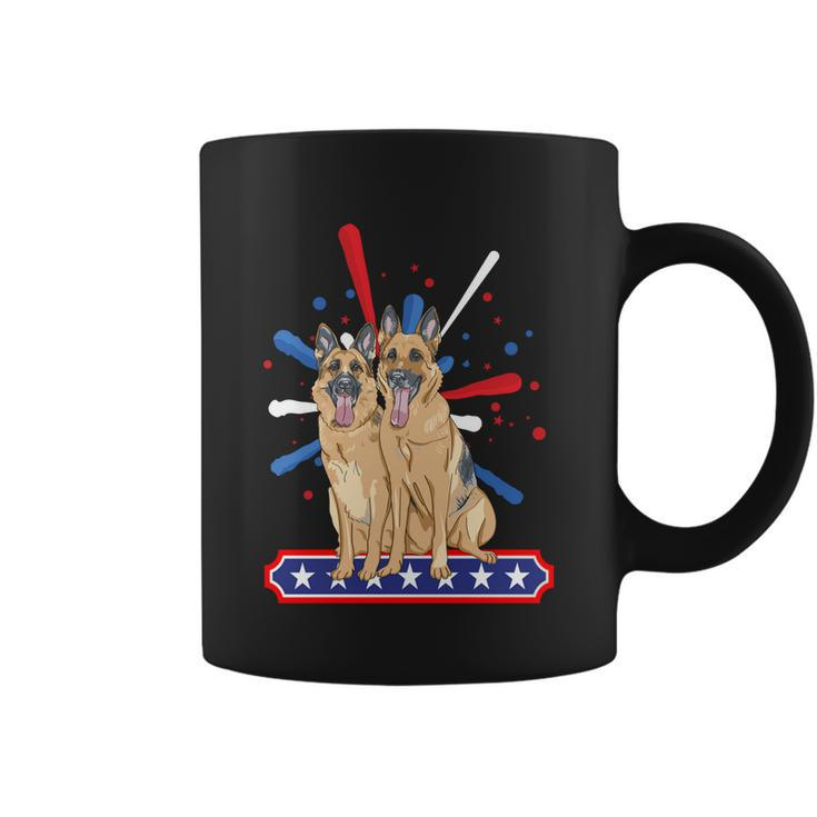 Patriotic German Shepherd American Flag Dog Lover Funny Gift Coffee Mug