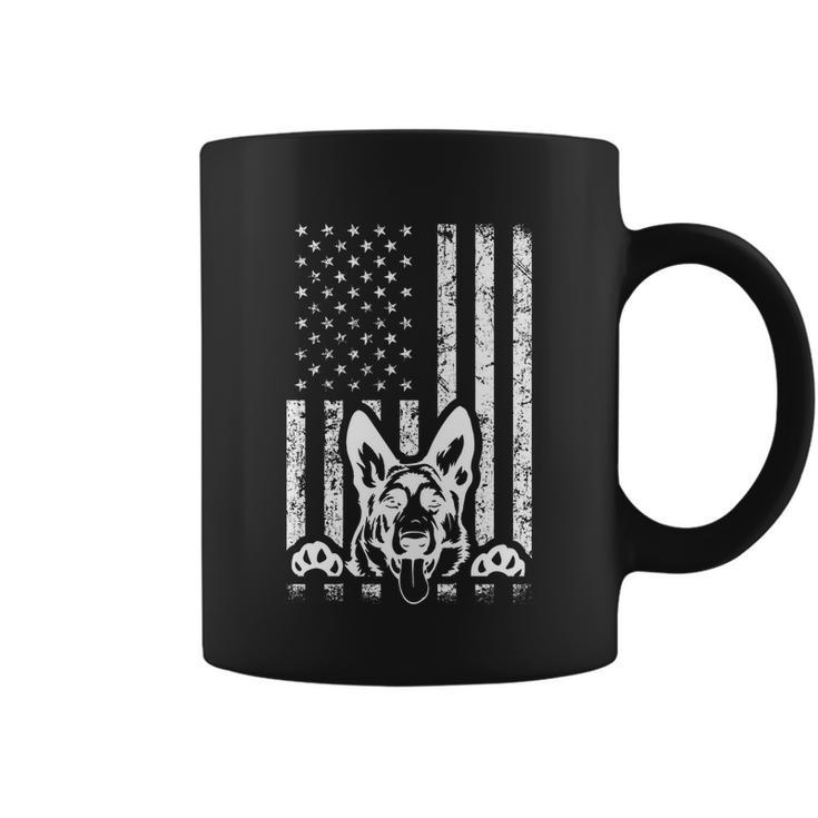 Patriotic German Shepherd American Flag Dog Lover Gift Cool Gift Coffee Mug