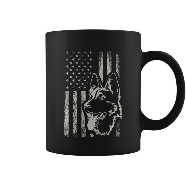 Patriotic German Shepherd American Flag Dog Lover Gift Funny Gift Coffee Mug