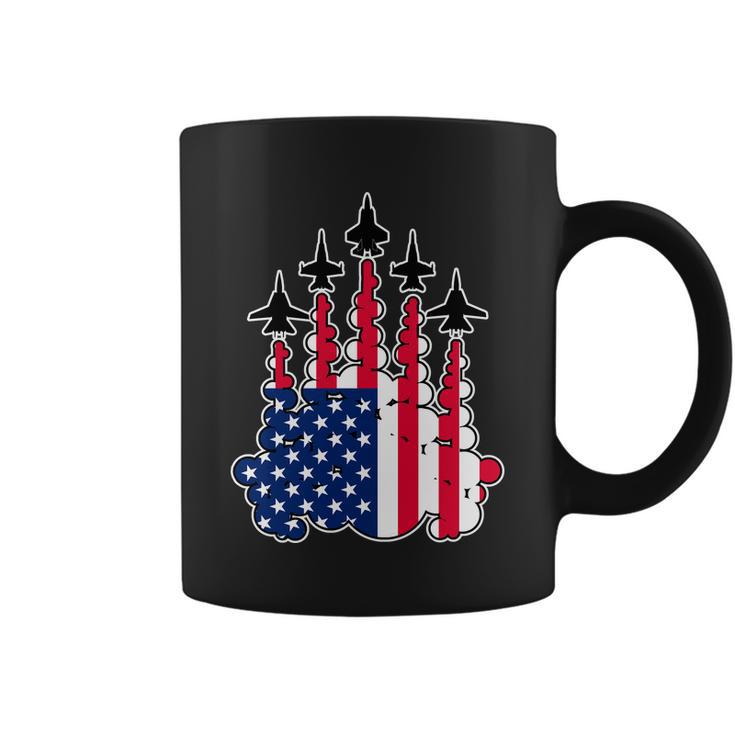 Patriotic Plane Flag Coffee Mug