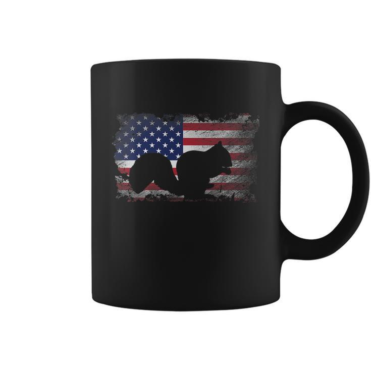Patriotic Squirrel American Flag Cool Wild Animals Lover Coffee Mug