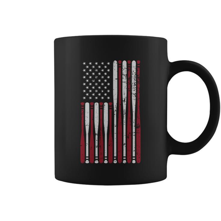 Patriotic Us American Baseball Bats And Stars Stripes Flag Great Gift Coffee Mug