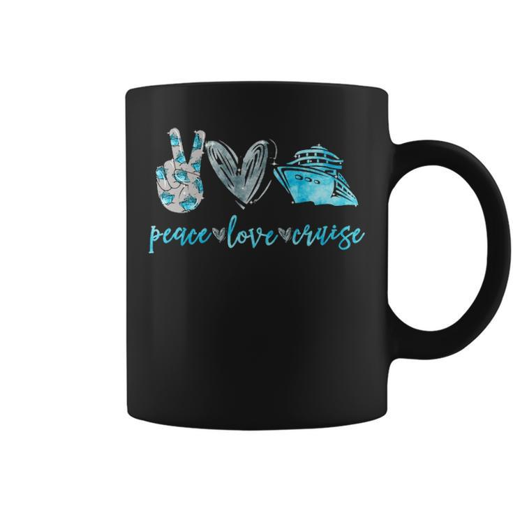 Peace Love Cruise Hippie Cruising Coffee Mug