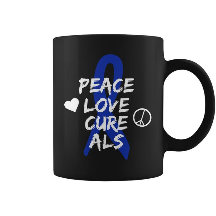 Peace Love Cure Als Awareness Tshirt Coffee Mug