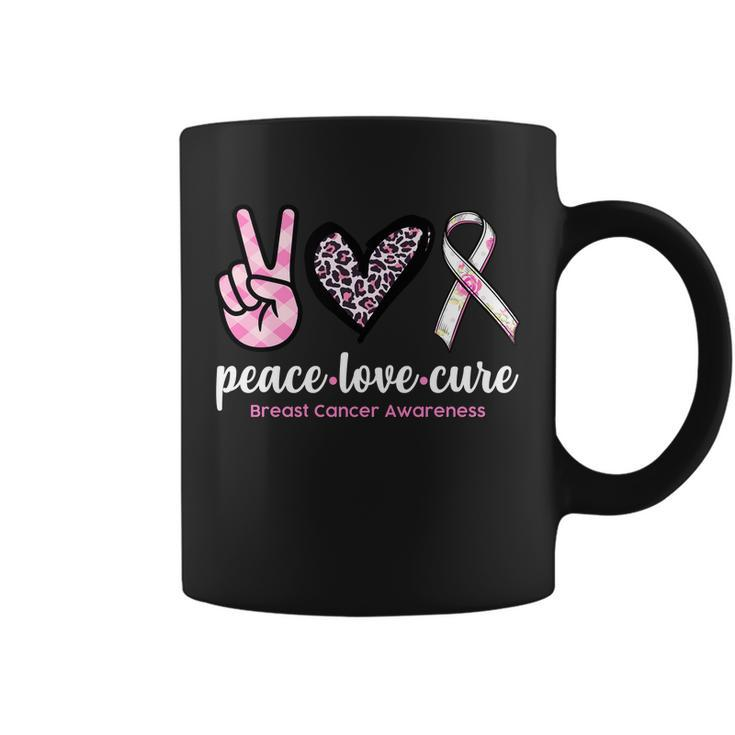 Peace Love Cure Breast Cancer Awareness Fashion Patterns Coffee Mug