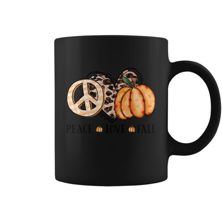 Peace Love Fall Thanksgiving Quote V3 Coffee Mug