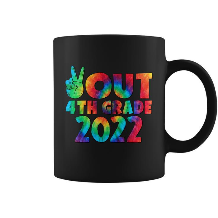 Peace Out 4Th Grade 2022 Tie Dye Happy Last Day Of School Funny Gift Coffee Mug