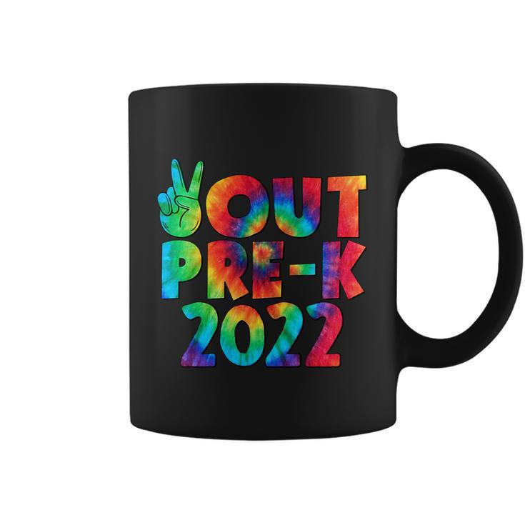Peace Out Pregiftk 2022 Tie Dye Happy Last Day Of School Funny Gift Coffee Mug