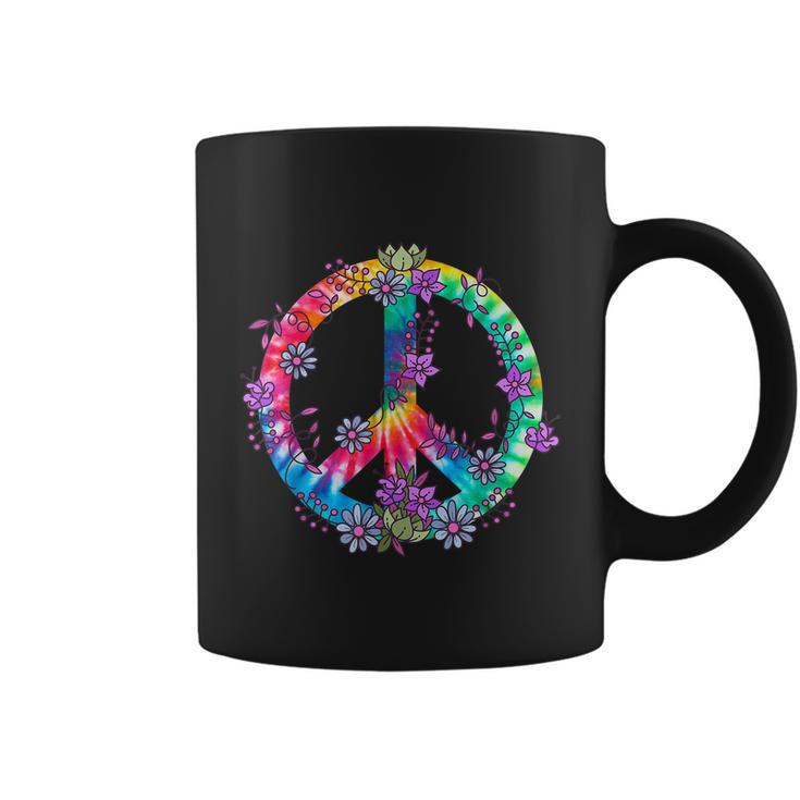 Peace Sign Love Flowers 60S 70S Tie Dye Hippie Costume Coffee Mug