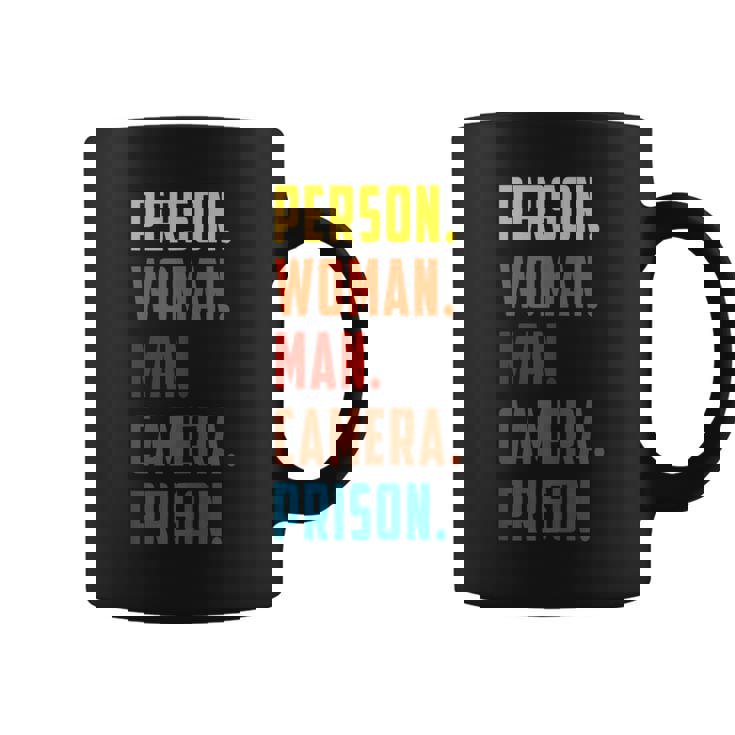 Person Woman Man Camera Prison Vintage Retro Coffee Mug