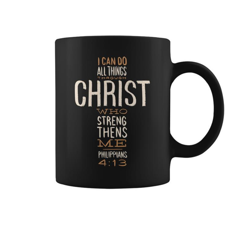 Philippians Bible Quote Cross Coffee Mug