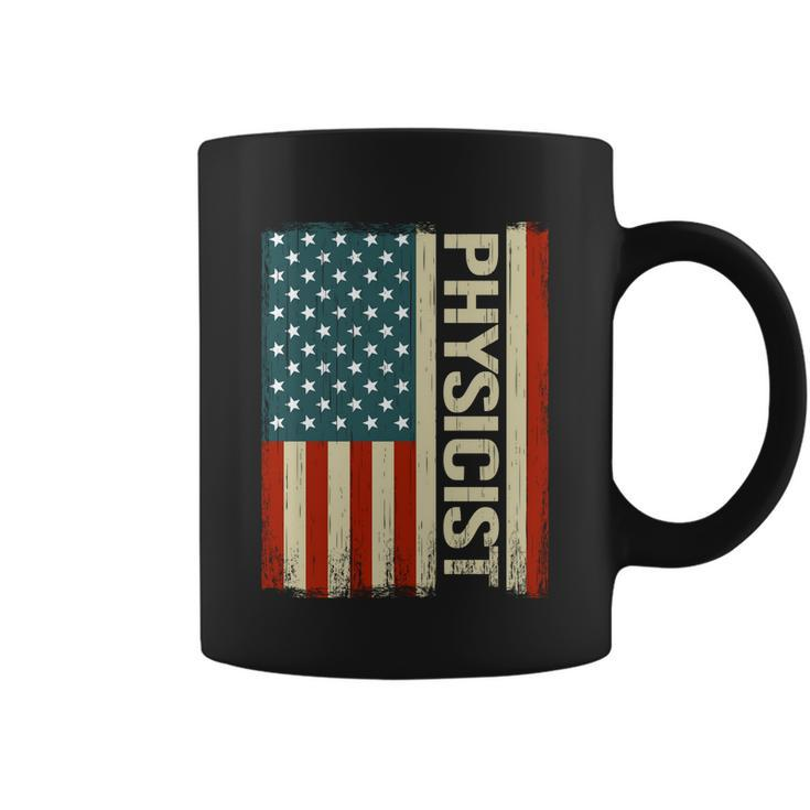 Physics Teacher Physically Usa American Flag Physicist Cool Gift Coffee Mug