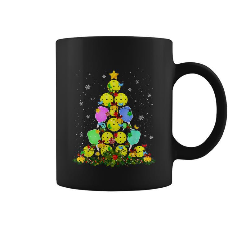 Pickleball Christmas Tree Santa Pickleball Xmas Lights Gift Coffee Mug