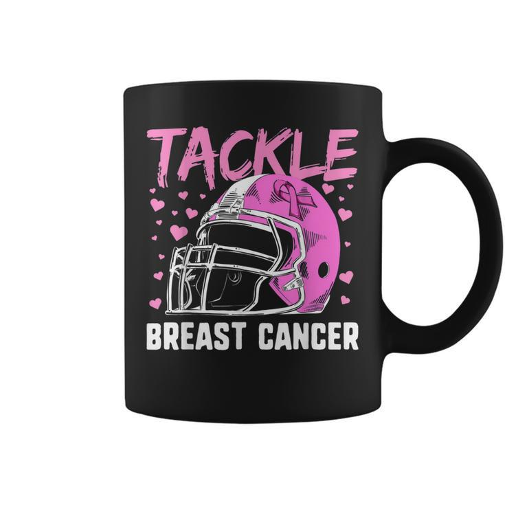 Pink Football Helmet  Men Boys Tackle Breast Cancer  Coffee Mug