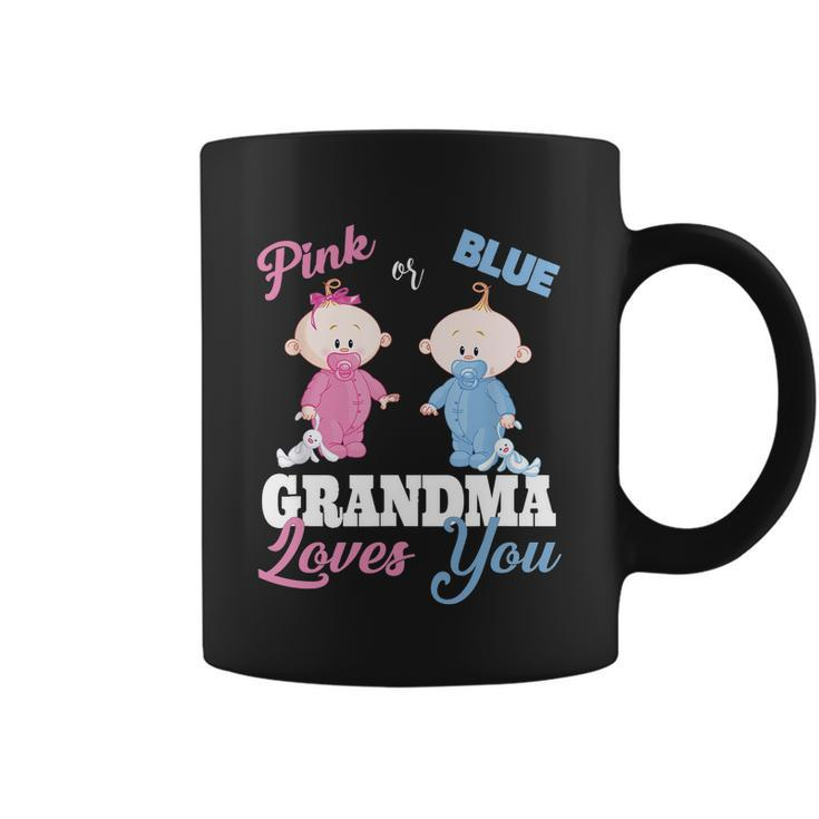 Pink Or Blue Grandma Loves Yougiftgender Reveal Gift Coffee Mug