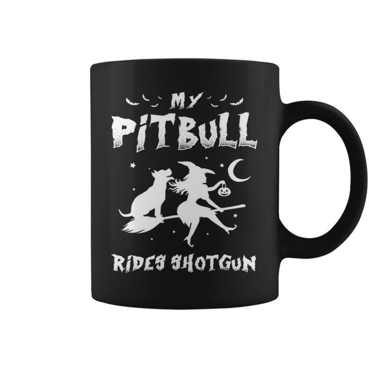 Pitbull Dog    My Pitbull Rides Shotgun Coffee Mug