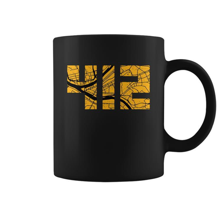 Pittsburgh 412 Map V2 Coffee Mug