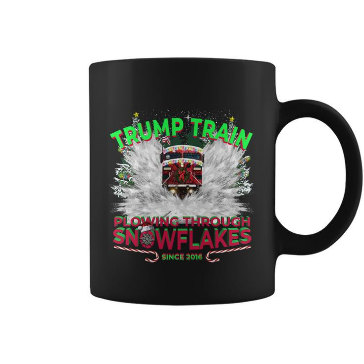Plow Snowflakes This Christmas And Don A Maga Trump Train 2024 Gift Coffee Mug
