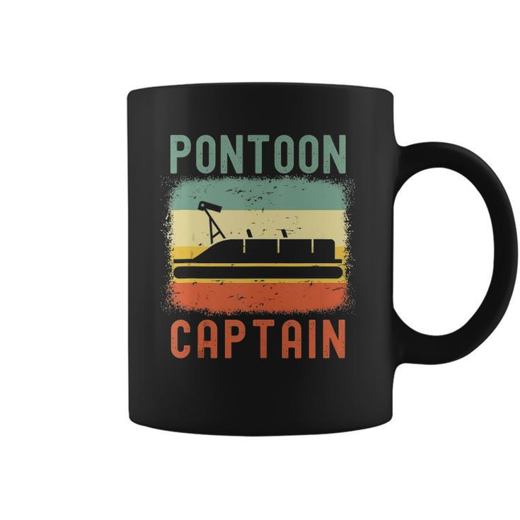 Pontoon Captain Retro Vintage Funny Boat Lake Outfit Coffee Mug