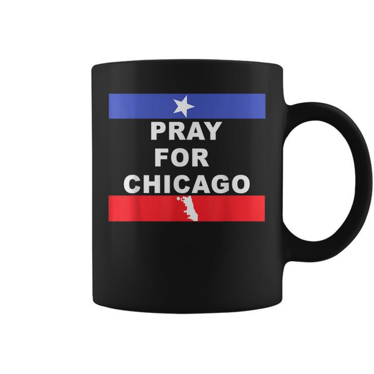 Pray For Chicago Encouragement Distressed  Coffee Mug