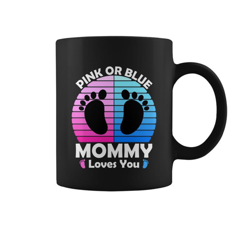 Pregnancy Announcet Mom 2021 Pink Or Blue Mommy Loves You Cool Gift Coffee Mug