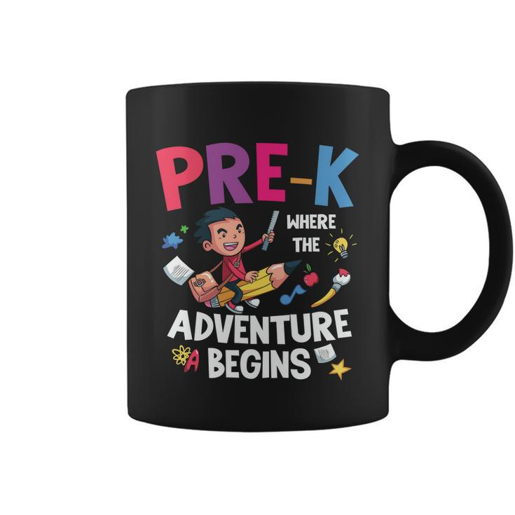 Prek Where The Adventure Begins Back To School V2 Coffee Mug