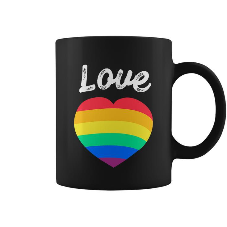 Pride Month Funny Rainbow Heart Gay And Lgbt Coffee Mug