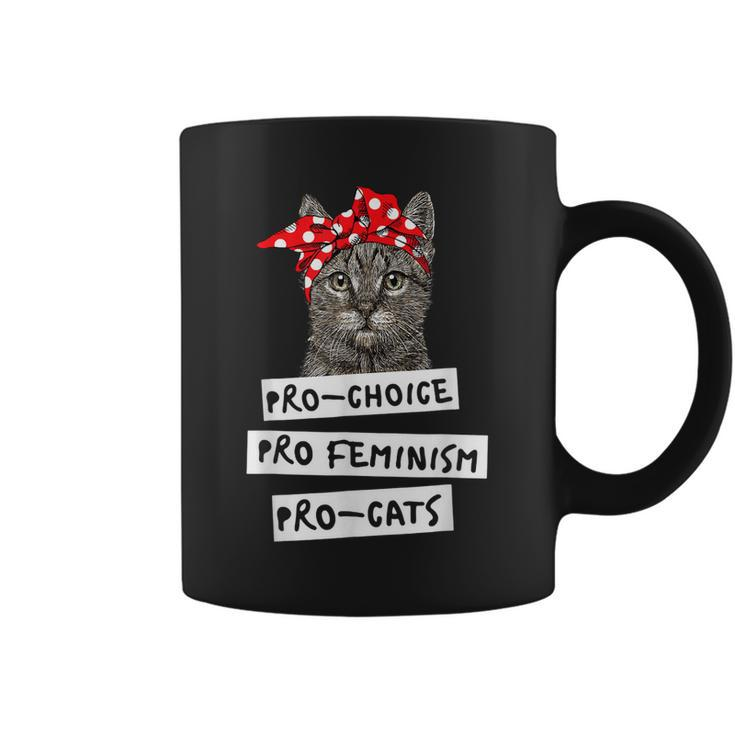 Pro Choice Pro Feminism Pro Cats T  Gift For Women Men  Coffee Mug