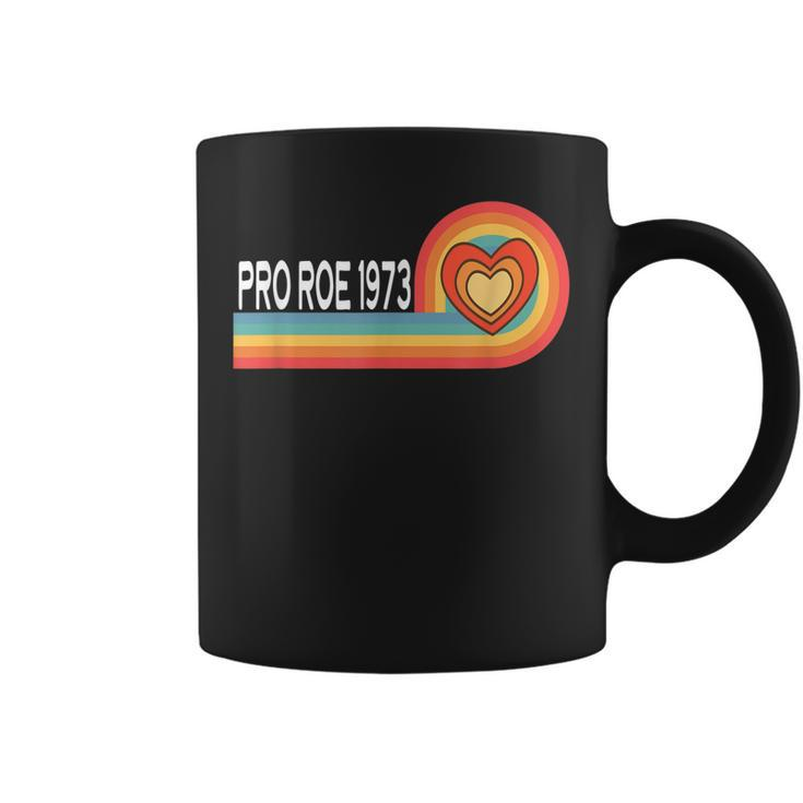 Pro Roe 1973 - Heart Rainbow Feminism Womens Rights Choice  Coffee Mug