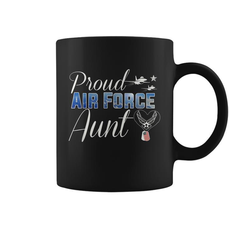 Proud Air Force Aunt Heart Us Air Force Military Coffee Mug