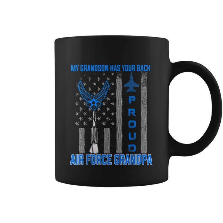 Proud Air Force Grandpa My Grandson Has Your Back Coffee Mug