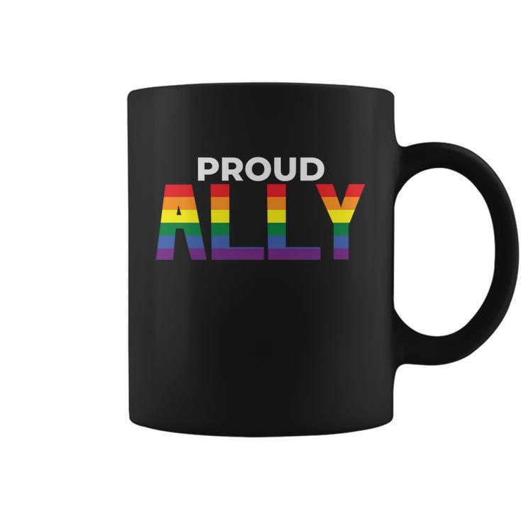 Proud Ally Lgbt Gay Pride Lesbian Bisexual Ally Quote V2 Coffee Mug