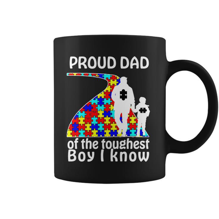 Proud Autism Dad Of The Toughest Boy I Know Tshirt Coffee Mug