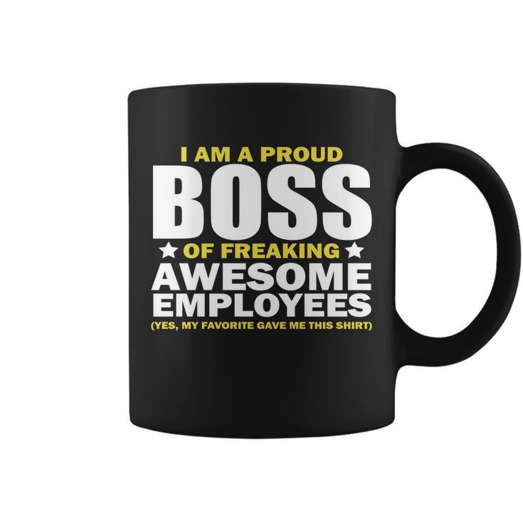 Proud Boss Of Freaking Awesome Employees Tshirt Coffee Mug