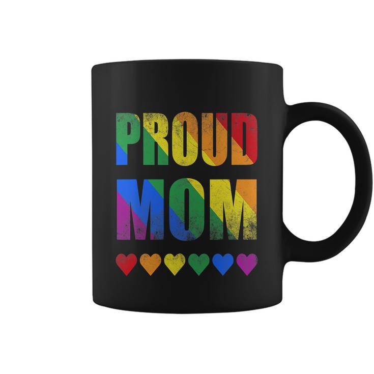 Proud Mom Gay Lesbian Lgbtq Pride Rainbow Mothers Day Gift Coffee Mug