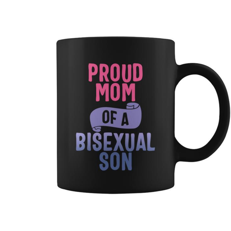 Proud Mom Of A Bisexual Son Lgbtgiftq Bi Pride Proud Ally Gift Coffee Mug