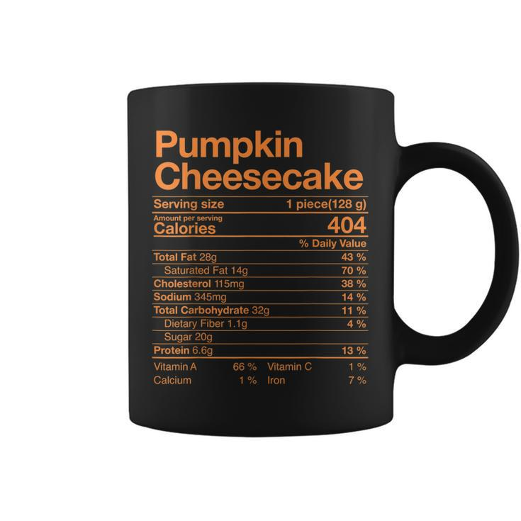 Pumpkin Cheesecake Nutrition Facts Thanksgiving Turkey Day  V2 Coffee Mug