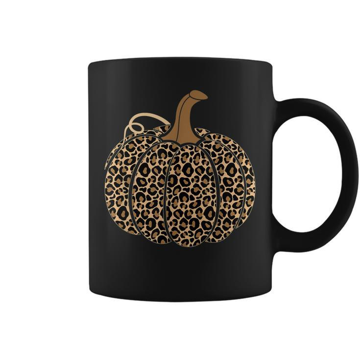 Pumpkin Leopard Women N Girls Halloween Thanksgiving  Coffee Mug