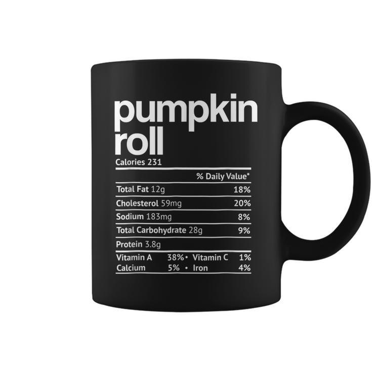 Pumpkin Roll Nutrition Facts Funny Thanksgiving Christmas  Coffee Mug