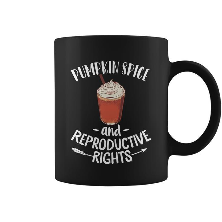Pumpkin Spice And Reproductive Rights Pro Choice Feminist Funny Gift V2 Coffee Mug