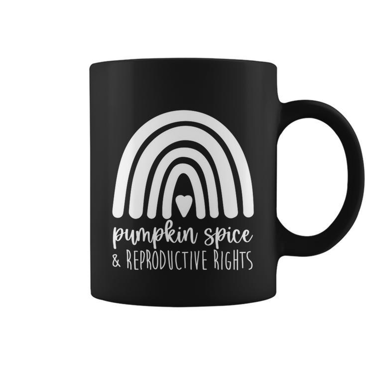 Pumpkin Spice And Reproductive Rights Rainbow Halloween Gift Coffee Mug