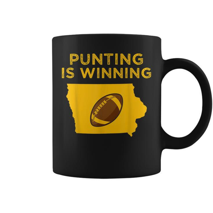 Punting Is Winning Iowa I Cheer For The Punter  Coffee Mug